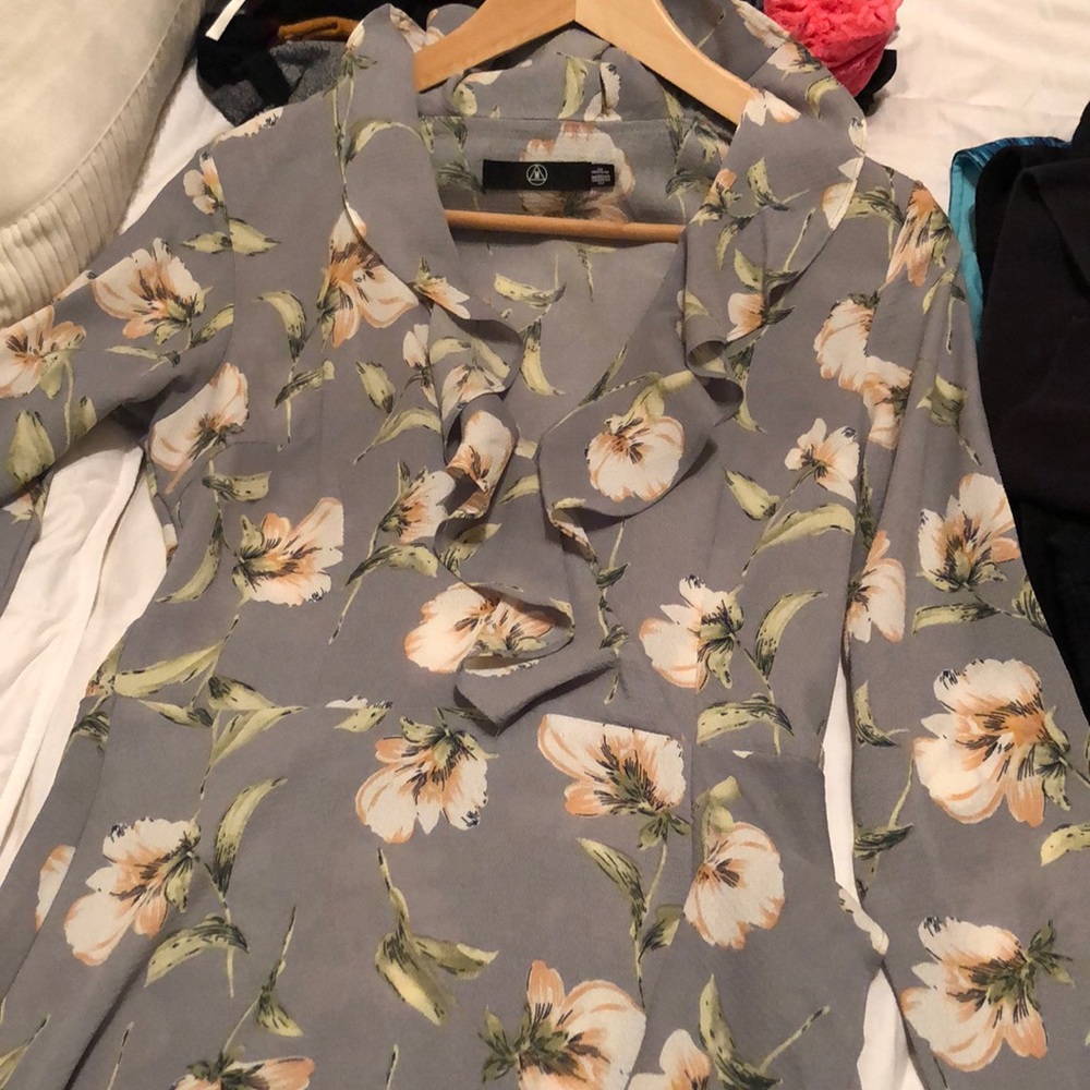 Floral long sleeve dress